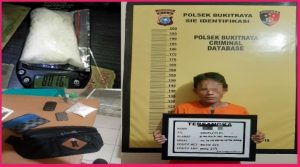 Tim Buser Polsek Bukit Raya Tangkap Seorang Tersangka Miliki Shabu 80,16 Gram