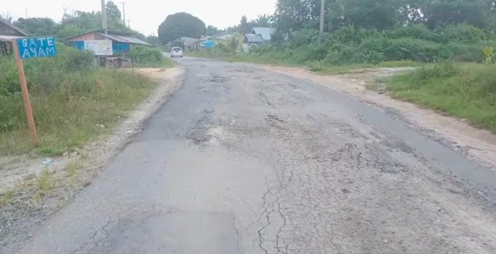 Kecewa Atas Perbaikan Jalan Poros Bandar Pertalangan, Baru Hitungan Bulan Jalan Kembali Rusak Parah