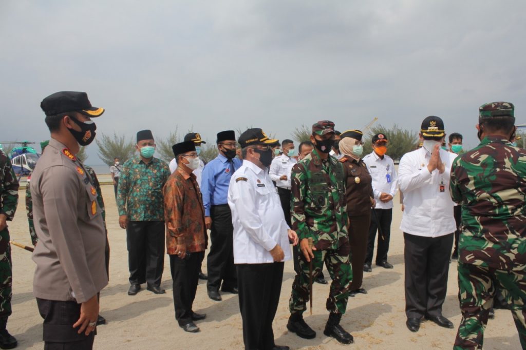 Kapolres Bengkalis Bersama Forkopimda Sambut Kedatangan Pangdam I/Bukit Barisan
