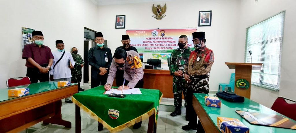 Jalin Kemitraan, SANTAN NU MoU dengan Unsur Forkopinda Kota Dumai Tingkatkan Ketahanan Pangan dan Tanamkan Nilai Luhur Pancasila