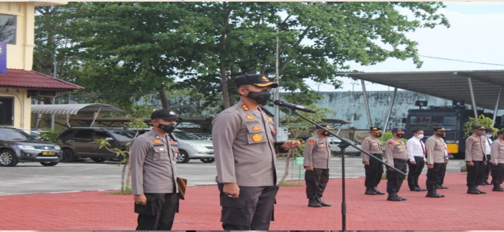 KAPOLRES Bengkalis Pimpin Apel Keselamatan Lancang Kuning 2021