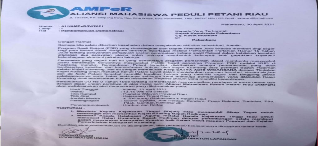 Ada Apa dengan Kajari Kuansing? Pekerjaan Belum Selesai, Para Petani di Periksa