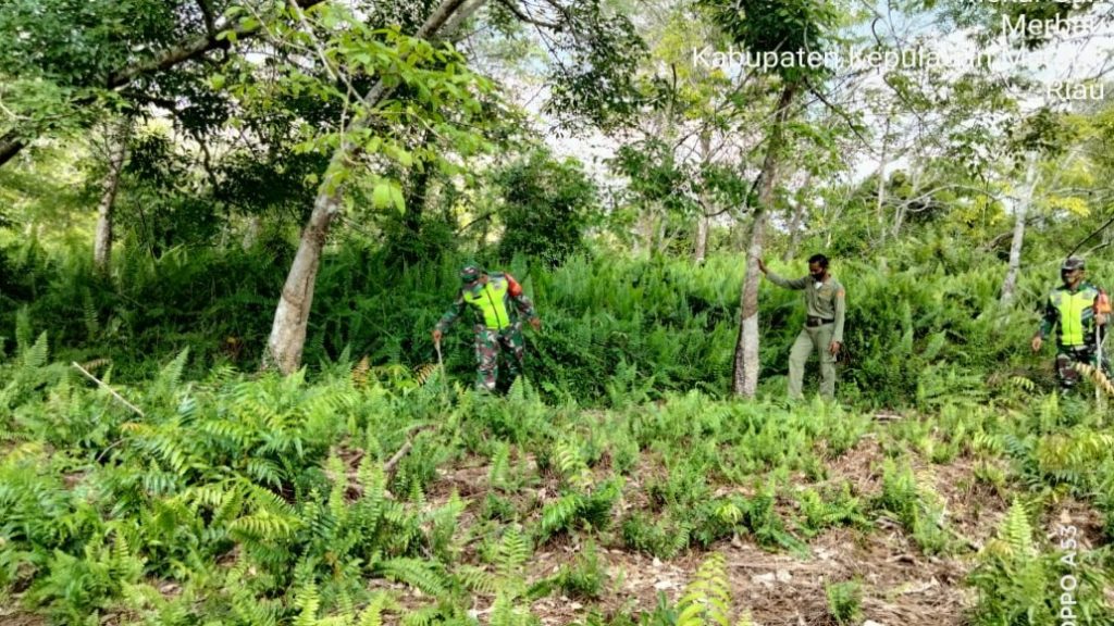 Hari Lebaran Ketiga, Serda Ansari : Pencegahan Karhutla di kecamatan Merbau