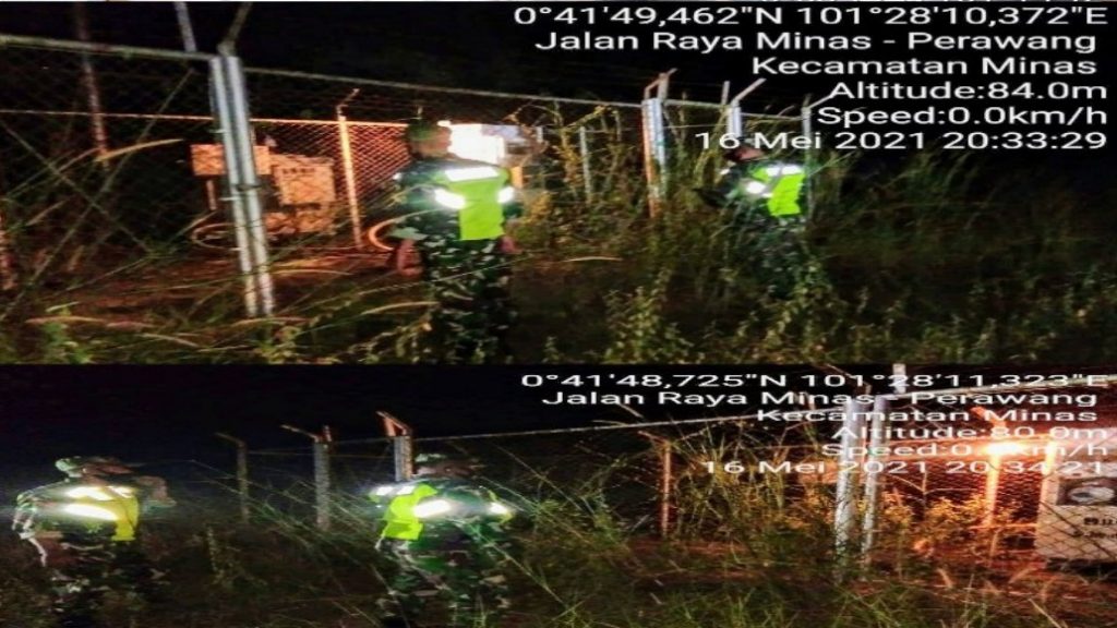 Penguatan Binter SKK Migas Sektor Korem 031/WB, Jajaran TNI Kodim 0303/Bengkalis Lakukan Pengamanan OVN di Area 1 Minas Field