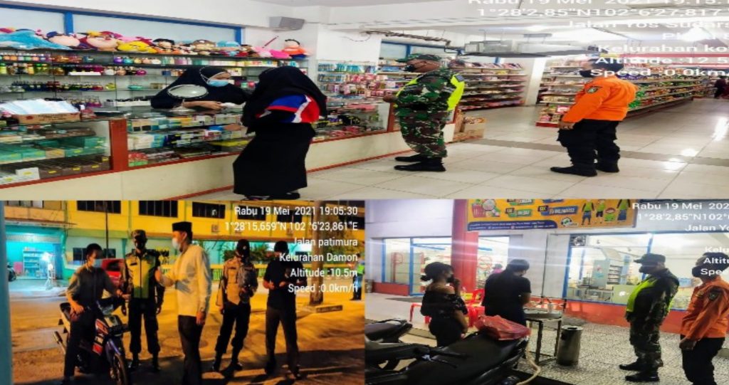 Personil Koramil 01/Bengkalis Gencar Melaksanakan Patroli Disiplin Mandiri Covid-19