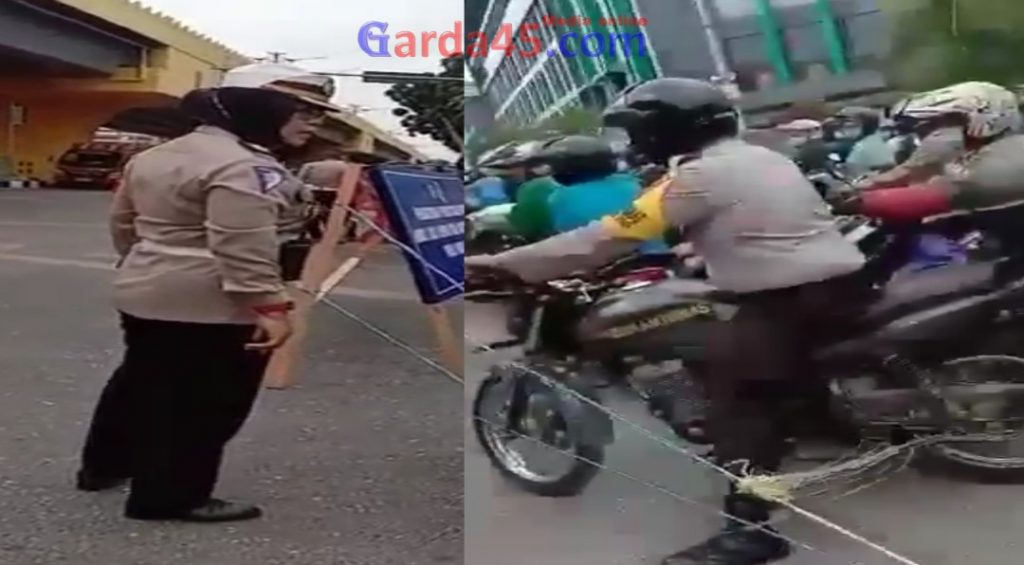 Oknum Polisi Diduga Protes Atas Penyekatan di Jalan Tambusai Hingga Adu Mulut dengan Polwan yang Lagi Bertugas