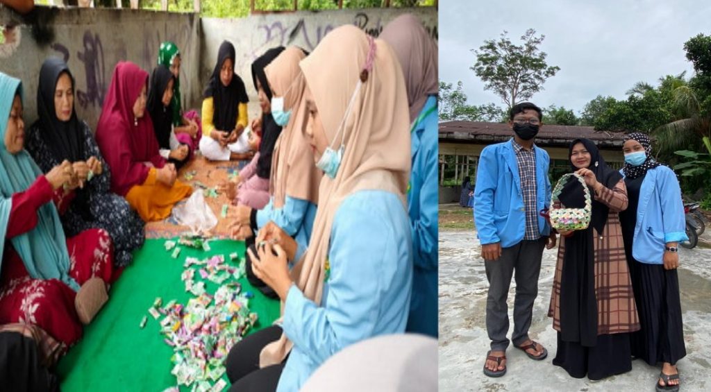 Mahasiswa Kukerta Balik Kampung 2021 Universitas Riau Desa Sekeladi Hilir