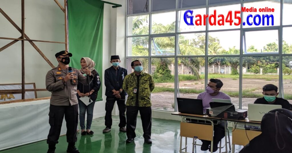 AKBP Handra Gunawan Buka Pelaksanaan Gerakan Vaksinasi Mahasiswa Kabupaten Bengkalis