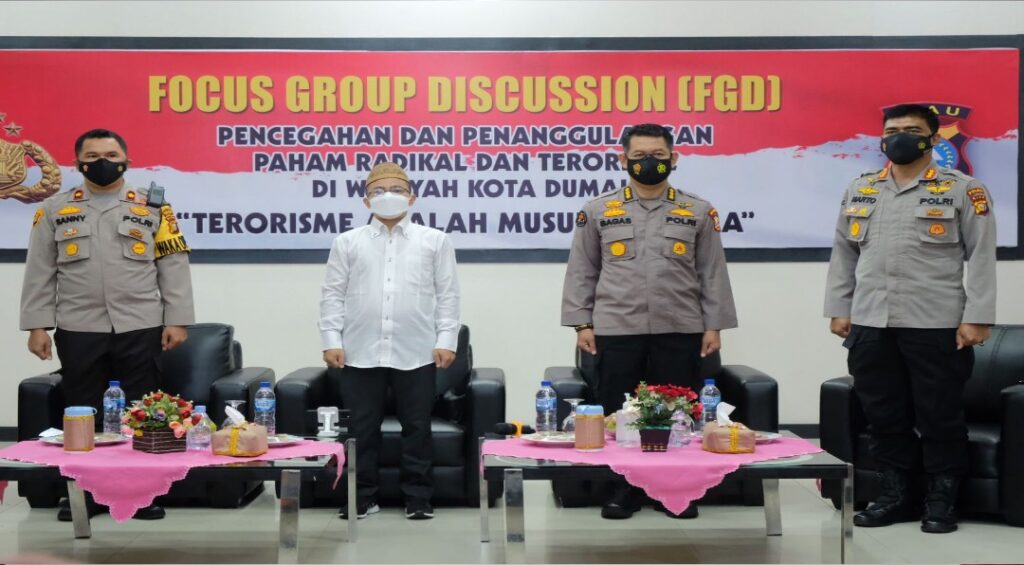 Polres Dumai Gelar FGD Penanggulangan Terorisme, Eks Napiter : Paham Radikal Rusak Keutuhan NKRI