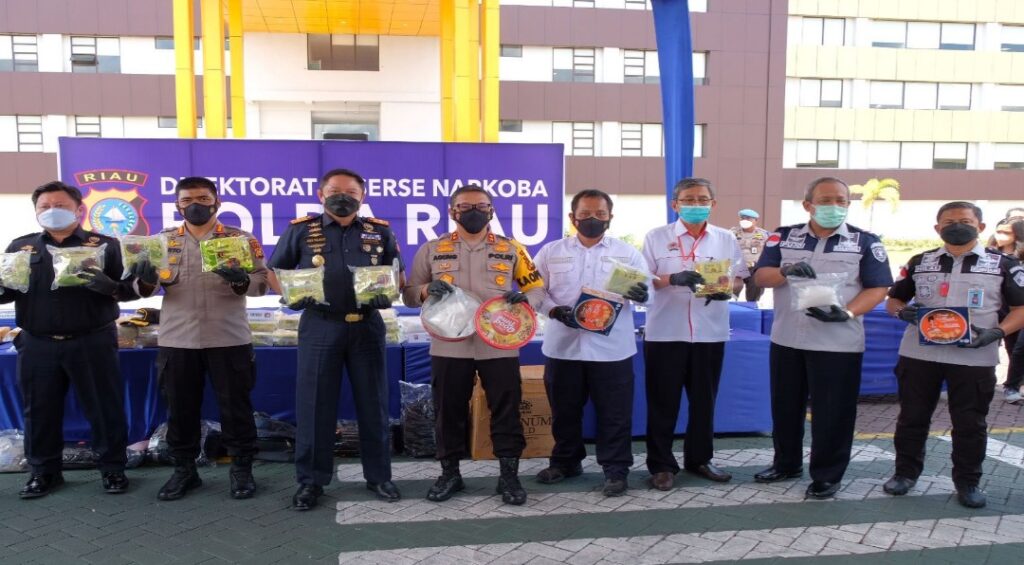 Amankan 117 Kg Shabu Dan 1000 Pil Ekstasi Dari Jaringan Malaysia, Kapolda Riau : Kerjasama Menjadi Kunci Pemberantasan Narkoba