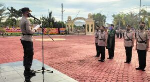 Ket : Kapolres Bengkalis Saktijab Kapolsek Bukit Batu dan Kasat Sabhara Polres Bengkalis (foto:Indra)