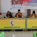 Ket : Camat dan Disdukcapil Kabupaten Pelalawan beri pembekalan Aplikasi Monitoring (foto/istimewa)