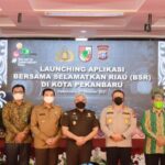 Kapolda Riau Lounching Aplikasi “Bersama Selamatkan Riau” tangani covid-19 (Foto/Istimewa)