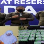 Ket : Kapolda Riau didampingi Direktur Resnarkoba serta Kabid Humas saat gelar konferensi pers, sebanyak 81 kg sabu dan dua orang tersangka (foto/istimewa)