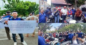 Ket : Puluhan wartawan tergabung dalam Aliansi Pers Pergerakan Tolak Pergubri (foto/Istimewa