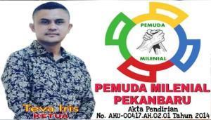 Ket : Ketua Milenial Kota Pekanbaru, Teva Iris (foto/KEND ZAI)