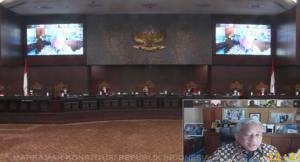 Ket : Sidang perkara Nomor 38/PUU-XIX/2021 tentang Pengujian UU No. 40 Tahun 1999 tentang Pers terhadap UUD 1945. (foto/Istimewa).