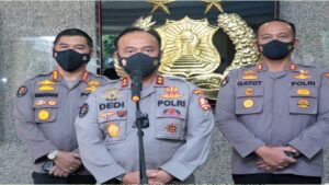 Ket foto : Konferensi pers Kepala Divisi Humas Polri Irjen Dedi Prasetyo ungkap mafia tanah sepanjang Tahun 2021 (Sumber foto : Kasub Bag Humas Polres Bengkalis).