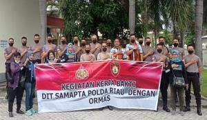 Teks foto : Sesi Foto bersama Dit SAMAPTA Polda Riau dan B2P3 Provinsi Riau (foto/Yanti Tanjung).