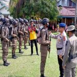 Teks foto : Kapolda Riau pimpin Bintara Remaja Sat Brimob