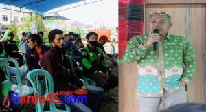 Teks foto : Dr Yudi Krismen, S.H., M.H, Beri Pencerahan Hukum kepada Komunitas Gojek Delima Squad (istimewa).