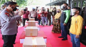 Taks foto : Kapolri Jenderal Listyo Sigit Prabowo mengecek langsung kegiatan yang dilaksanakan di Polda Gorontalo (Istimewa).