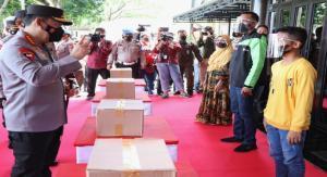 Taks foto : Kapolri Jenderal Listyo Sigit Prabowo mengecek langsung kegiatan yang dilaksanakan di Polda Gorontalo (Istimewa).