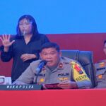 Teks foto : Wakapolda Riau, Brigjen Pol Tabana Bangun pimpin pada kegiatan Anev akhir tahun 2021