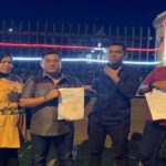 Teks Foto : Mirwansyah, SH.,MH dan Tim usaiembuat Laporan di Polda Riau (Istimewa).