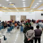 Teks foto : Garai vaksinasi massal di Markas Brimob Polda Riau (Istimewa).