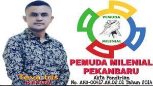 Teks foto : Ketua Pemuda Milenial Kota Pekanbaru, Teva Iris. (Foto: Istimewa).