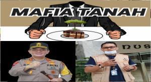 Teks foto : Ilustrasi Mafia Tanah, Kapolda Riau dan Ketua Presidium Pusat GAMARI selama 5 periode (Istimewa).