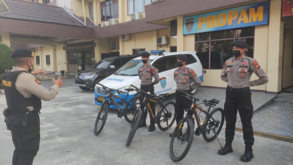Sat Samapta Gelar Patroli Bersepeda di Wilayah Hukum Polresta Pekanbaru