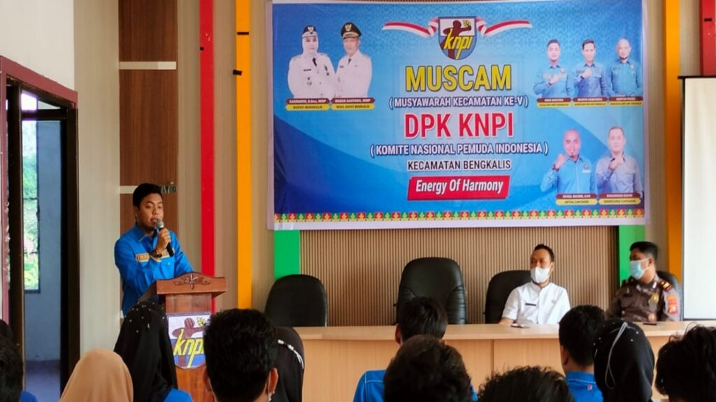 DPD KNPI Kabupaten, Iwan Saputra Buka Muscam DPK Kecamatan Bengkalis