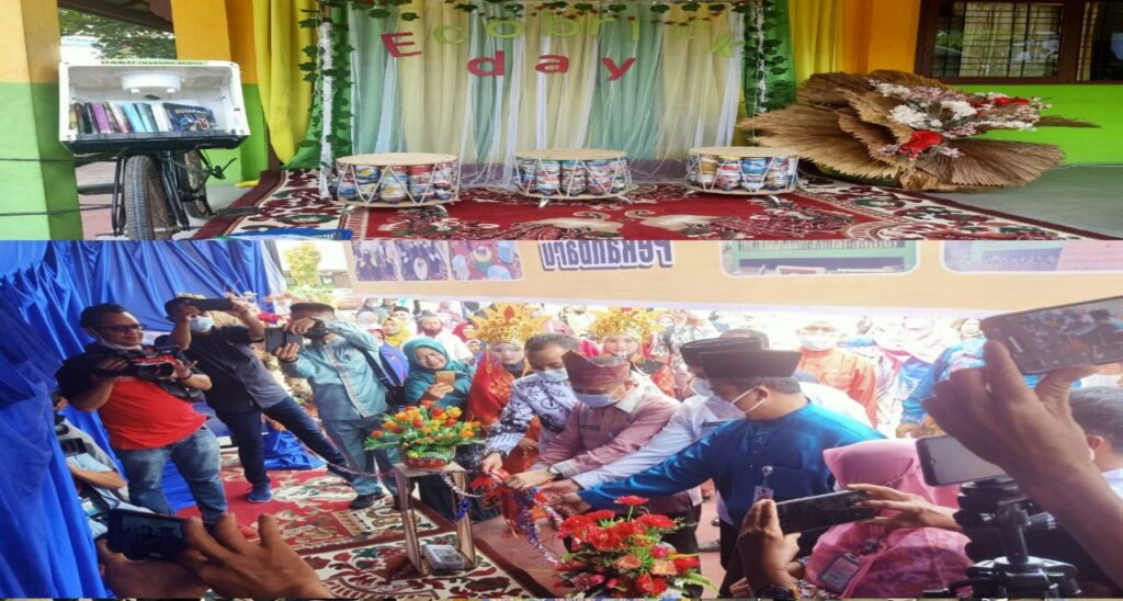 SMPN 23 Pekanbaru Launching Program Ecobrick Day dan Taman Literasi Berbasis Ecobrick