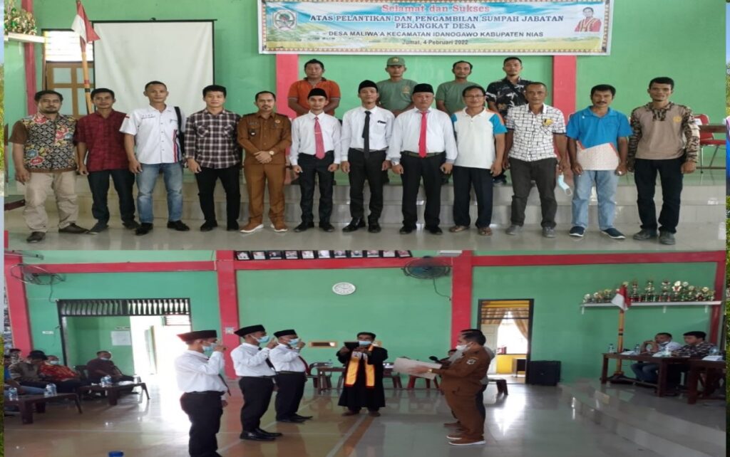 Kades Maliwa’a Lakukan Pelantikan dan Pengambilan Sumpah Jabatan Perangkat Desa Maliwa’a Terpilih