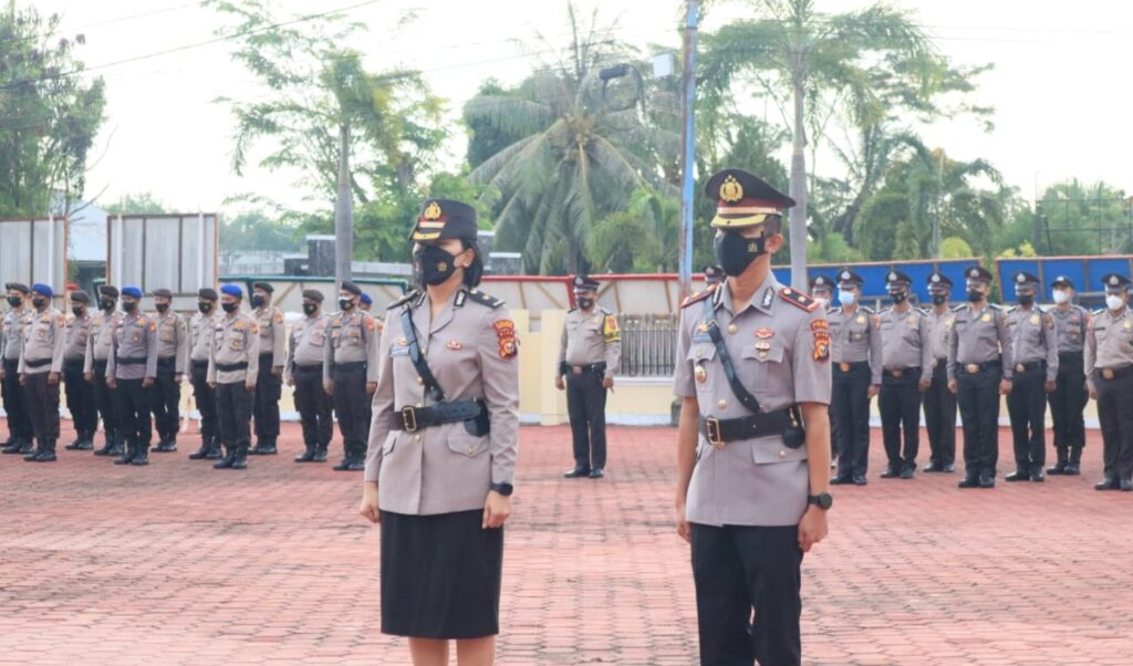 Apel Sertijab, Kapolres Ucapkan Terimakasih Kepada Kompol Aslely Farida Turnip dan Kompol Irnanda Oktora Sosok Tak Asing di Polres Bengkalis