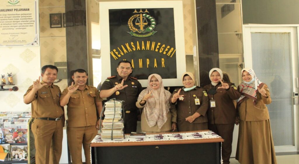 Dispersip Kampar Teken MoU dengan Kajari Kampar,  Nurhasani :  Bentuk dan Jalin sinergitas Pembangunan Budaya literasi