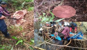 Teks foto : Korban di temukan masyarakat posisi terlentang dan kepala terpisah dengan tubuh (peristiwa).