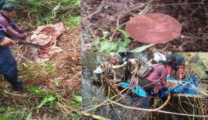 Teks foto : Korban di temukan masyarakat posisi terlentang dan kepala terpisah dengan tubuh (peristiwa).