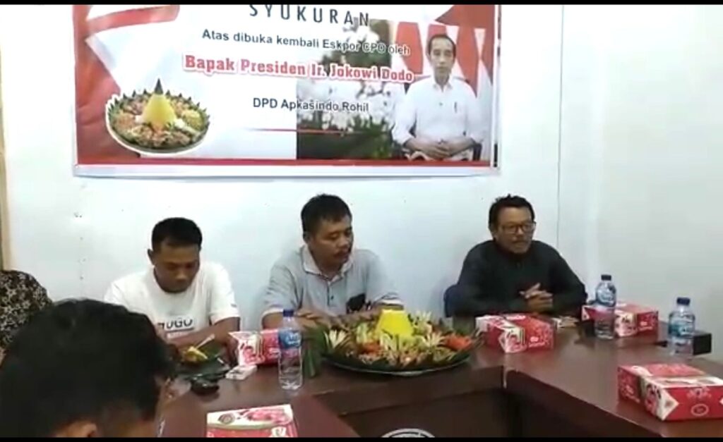Pemerintah Buka Kran Ekspor CPO, DPD Apkasindo Rohil Gelar Syukuran Ungkapkan Terimakasih ke Jokowi