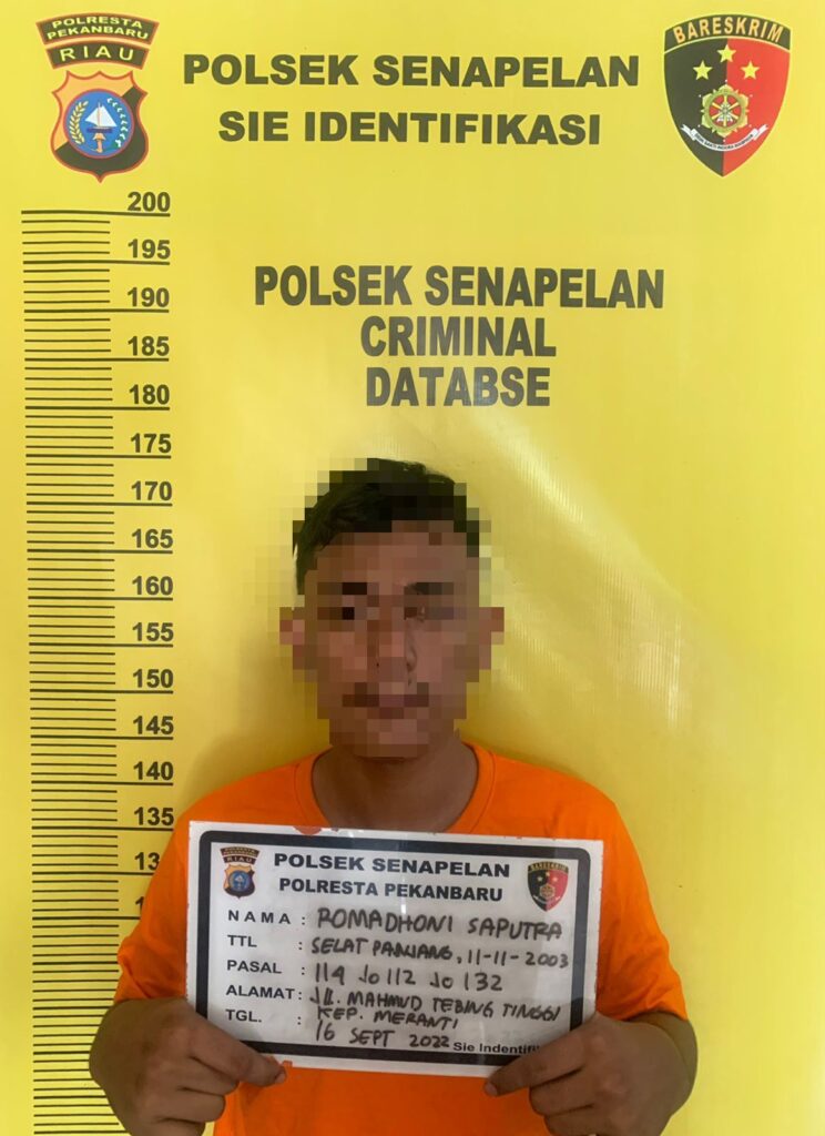 Tim Opsnal Jembalang Polsek Senapelan Kembali Mengamankan Pelaku Tindak Pidana Narkotika Jenis Shabu-shabu