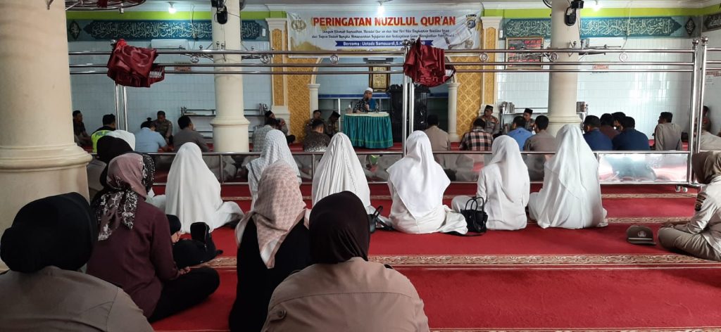 Kapolres Kampar Pimpin Peringatan Nuzulul Qur’an Di Masjid Al Ikhlas