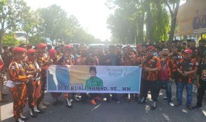 Pemuda Pancasila sertai H.T.Rusli Ahmad, SE,MM serahkan berkas ke KPU Riau