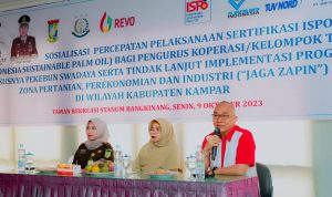 Buka Sosialisasi Sertifikasi ISPO, Pj Sekda Kampar: Pemkab Kampar Komitmen Terus Mendorong Peningkatan Produktivitas dan Kualitas Perkebunan Kelapa Sawit di Kabupaten Kampar
