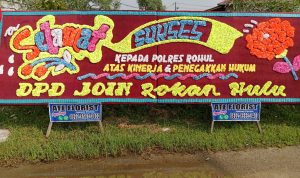 Apresiasi Polres Rohul, DPD-JOIN berikan Karangan Bunga Istimewa