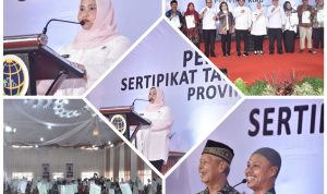Tersenyum Lebar Masyarakat Bengkalis Terima Sertifikat Tanah Gratis, Kasmarni Ucap Terima Kasih Kepada Wamen ATR/BPN RI