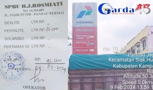 Kustomer Kecewa, SPBU No.14.284.689 Pasir Putih – Pandau Jaya Siak Hulu Diduga Mainkan Harga Bahan Bakar