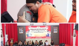 Isak Tangis Para Tahanan Pecah, Saat Kapolres Siak Dipeluk jama’ah Pengajian Dan Sholawatan