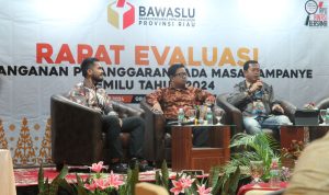 Gelar Rapat Evaluasi, Bawaslu Bahas Penanganan Pelanggaran Pada Tahapan Kampanye di Provinsi Riau